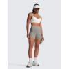 imageCRZ YOGA Secretsculpt Womens Butterlift High Waist Scrunch Butt Biker Shorts 4 Inches  No Front Seam Workout Gym BootyRock Grey