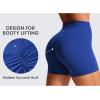 imageCRZ YOGA Secretsculpt Womens Butterlift High Waist Scrunch Butt Biker Shorts 4 Inches  No Front Seam Workout Gym BootyWaves Blue