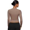 imageCRZ YOGA Softembrace Long Sleeve Shirts for Women Soft Crew Neck Fall Basic Tight Tops Fitted Casual Going Out TShirtsBrown Purple