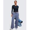 imageCRZ YOGA Softembrace Long Sleeve Shirts for Women Soft Crew Neck Fall Basic Tight Tops Fitted Casual Going Out TShirtsTrue Navy