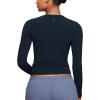 imageCRZ YOGA Softembrace Long Sleeve Shirts for Women Soft Crew Neck Fall Basic Tight Tops Fitted Casual Going Out TShirtsTrue Navy