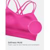 imageCRZ YOGA Softness Mold Womens Butterluxe Strappy Longline Sports Bra  Double Spaghetti Strap Workout Yoga Crop Top AthleticHibiscus Purple