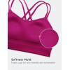 imageCRZ YOGA Softness Mold Womens Butterluxe Strappy Longline Sports Bra  Double Spaghetti Strap Workout Yoga Crop Top AthleticMagenta Purple
