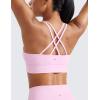 imageCRZ YOGA Softness Mold Womens Butterluxe Strappy Longline Sports Bra  Double Spaghetti Strap Workout Yoga Crop Top AthleticVita Pink