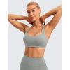 imageCRZ YOGA Strappy Sports Bras for Women  Criss Cross Back Wireless Padded Yoga Workout Cami TopSterling