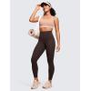 imageCRZ YOGA Super High Waisted Butterluxe Yoga Pants 25 Inches  Buttery Soft Workout Leggings for Women Over BellyHot Fudge Brown