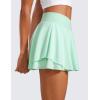 imageCRZ YOGA Tennis Skirts for Women Crossover High Waisted Ruffle Layered Workout Athletic Golf Skort with PocketsMint Moment