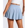 imageCRZ YOGA Tennis Skirts for Women Crossover High Waisted Ruffle Layered Workout Athletic Golf Skort with PocketsThe Breeze Blue