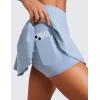imageCRZ YOGA Tennis Skirts for Women Crossover High Waisted Ruffle Layered Workout Athletic Golf Skort with PocketsThe Breeze Blue