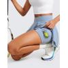 imageCRZ YOGA Tennis Skirts for Women Crossover High Waisted Ruffle Layered Workout Athletic Golf Skort with PocketsThe Breeze Blue