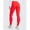 imageCRZ YOGA Thermal Fleece Lined Leggings Women 25  High Waisted Winter Workout Hiking Pants with Pockets Warm Running TightsDark Red
