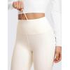 imageCRZ YOGA Thermal Fleece Lined Leggings Women 25  High Waisted Winter Workout Hiking Pants with Pockets Warm Running TightsWhite Apricot