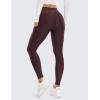 imageCRZ YOGA Thermal Fleece Lined Leggings Women 28  Winter Warm High Waisted Hiking Pants with Pockets Workout Running TightsArctic Plum