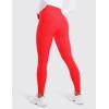 imageCRZ YOGA Thermal Fleece Lined Leggings Women 28  Winter Warm High Waisted Hiking Pants with Pockets Workout Running TightsDark Red