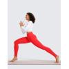 imageCRZ YOGA Thermal Fleece Lined Leggings Women 28  Winter Warm High Waisted Hiking Pants with Pockets Workout Running TightsDark Red