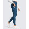 imageCRZ YOGA Thermal Fleece Lined Leggings Women 28  Winter Warm High Waisted Hiking Pants with Pockets Workout Running TightsFrench Navy