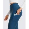 imageCRZ YOGA Thermal Fleece Lined Leggings Women 28  Winter Warm High Waisted Hiking Pants with Pockets Workout Running TightsFrench Navy