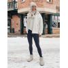 imageCRZ YOGA Thermal Fleece Lined Leggings Women 28  Winter Warm High Waisted Hiking Pants with Pockets Workout Running TightsNavy