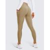 imageCRZ YOGA Thermal Fleece Lined Leggings Women 28  Winter Warm High Waisted Hiking Pants with Pockets Workout Running TightsSoul Brown
