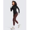 imageCRZ YOGA Thermal Fleece Lined Leggings Women 28  Winter Warm High Waisted Hiking Pants with Pockets Workout Running TightsTaupe