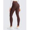 imageCRZ YOGA Thermal Fleece Lined Leggings Women 28  Winter Warm High Waisted Hiking Pants with Pockets Workout Running TightsTaupe