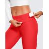 imageCRZ YOGA Thermal Fleece Lined Leggings Women 28  Winter Warm Workout Hiking Pants High Waisted Yoga Tights Full LengthDeep Red