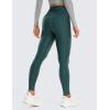 imageCRZ YOGA Thermal Fleece Lined Leggings Women 28  Winter Warm Workout Hiking Pants High Waisted Yoga Tights Full LengthForest Dark Green