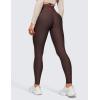 imageCRZ YOGA Thermal Fleece Lined Leggings Women 28  Winter Warm Workout Hiking Pants High Waisted Yoga Tights Full LengthHot Fudge Brown