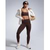 imageCRZ YOGA Women Butterbreeze Workout Leggings 25 Inches  High Waisted Tummy Control Athletic Gym Yoga Running Cycling PantsHot Fudge Brown
