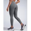 imageCRZ YOGA Women Butterbreeze Workout Leggings 25 Inches  High Waisted Tummy Control Athletic Gym Yoga Running Cycling PantsLava Smoke Grey
