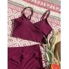 imageCRZ YOGA Womens Bikini Top Cropped V Neck Adjustable Spaghetti Straps Swimsuit Padded Athletic Bathing SuitFuchsia