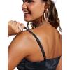 imageCRZ YOGA Womens Bikini Top Cropped V Neck Adjustable Spaghetti Straps Swimsuit Padded Athletic Bathing SuitJungle Camouflage Gray