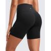 imageCRZ YOGA Womens ButterLuxe Biker Shorts 6 Inches  High Waisted Workout Running Volleyball Spandex YogaBlack