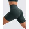 imageCRZ YOGA Womens ButterLuxe Biker Shorts 6 Inches  High Waisted Workout Running Volleyball Spandex YogaForest Dark Green