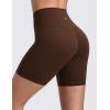 imageCRZ YOGA Womens ButterLuxe Biker Shorts 6 Inches  High Waisted Workout Running Volleyball Spandex YogaLava Brown
