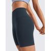 imageCRZ YOGA Womens ButterLuxe Biker Shorts 6 Inches  High Waisted Workout Running Volleyball Spandex YogaTrue Navy