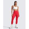 imageCRZ YOGA Womens Butterlift High Waisted Workout Leggings 25quot  Pilates Gym Athletic Yoga Pants Buttery SoftAurora Red