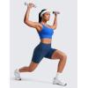 imageCRZ YOGA Womens Butterluxe Biker Shorts with Pockets 5 Inches  High Waisted Volleyball Workout Athletic YogaFrench Navy