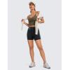 imageCRZ YOGA Womens Butterluxe Biker Shorts with Pockets 5 Inches  High Waisted Volleyball Workout Athletic YogaMelanite
