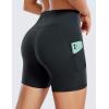 imageCRZ YOGA Womens Butterluxe Biker Shorts with Pockets 5 Inches  High Waisted Volleyball Workout Athletic YogaMelanite