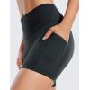 imageCRZ YOGA Womens Butterluxe Biker Shorts with Pockets 5 Inches  High Waisted Volleyball Workout Athletic YogaMelanite