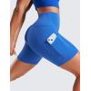 imageCRZ YOGA Womens Butterluxe Biker Shorts with Pockets 5 Inches  High Waisted Volleyball Workout Athletic YogaSparkle Blue