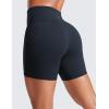 imageCRZ YOGA Womens Butterluxe Biker Shorts with Pockets 5 Inches  High Waisted Volleyball Workout Athletic YogaTrue Navy