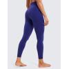 imageCRZ YOGA Womens Butterluxe Cross Waist Workout Leggings 25 Inches  V Crossover High Waisted Gym YogaLarkspur Blue