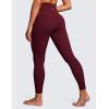 imageCRZ YOGA Womens Butterluxe Cross Waist Workout Leggings 25 Inches  V Crossover High Waisted Gym YogaRed Merlot