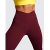 imageCRZ YOGA Womens Butterluxe Cross Waist Workout Leggings 25 Inches  V Crossover High Waisted Gym YogaRed Merlot