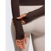 imageCRZ YOGA Womens Butterluxe Full Zip Cropped Workout Jacket Slim Fit Lightweight Athletic Yoga Tops with Thumb HolesHot Fudge Brown