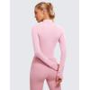 imageCRZ YOGA Womens Butterluxe Full Zip Cropped Workout Jacket Slim Fit Lightweight Athletic Yoga Tops with Thumb HolesPink Peony