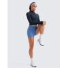 imageCRZ YOGA Womens Butterluxe Full Zip Cropped Workout Jacket Slim Fit Lightweight Athletic Yoga Tops with Thumb HolesTwilight Blue