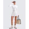 imageCRZ YOGA Womens Butterluxe Full Zip Cropped Workout Jacket Slim Fit Lightweight Athletic Yoga Tops with Thumb HolesWhite